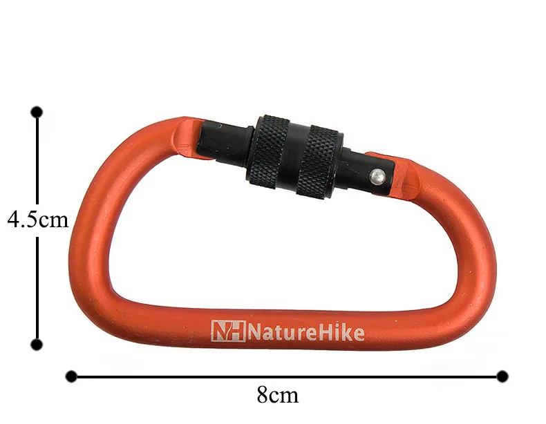 4 шт. Naturehike 8 см d-образный карабин из алюминиевого сплава для походов кемпинга