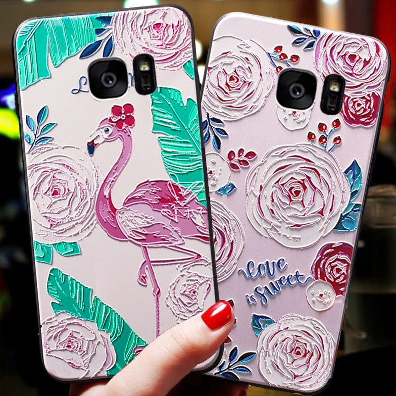 YonLinTan 3D Phone coque cover case For Samsung galaxy s 6 S6 / s6 Edge s6edge on Cartoon Silicone luxury Silicon back cases |