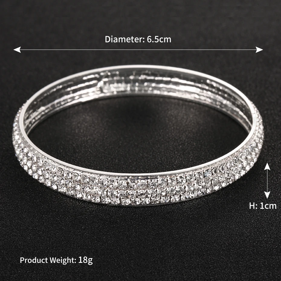 Нежный просто многорядные циркония серебряный браслет и браслеты свадебные