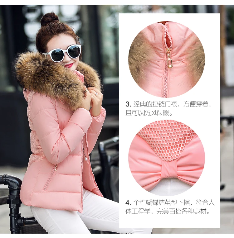 Корейская зимняя куртка для женщин зима искусственный Лисий мех с меховой