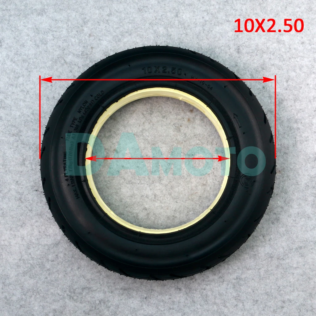 Однотонные бескамерные шины 10x2 50 10 дюймов колесные для складного электрического