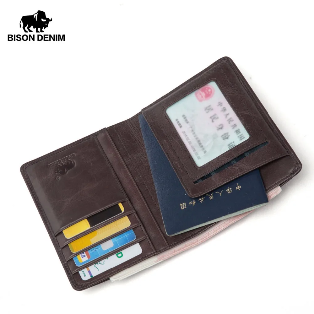 Бренд BISON DENIM представляет мужской Для мужчин кошелек из натуральной кожи с