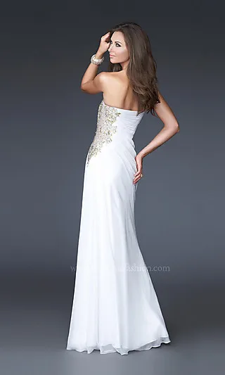 Designers Evening Dresses Straight Floor-Length Built-In Bra Appliques Court Train Strapless -Not Find Vaule In Sys Attribute- S | Свадьбы и