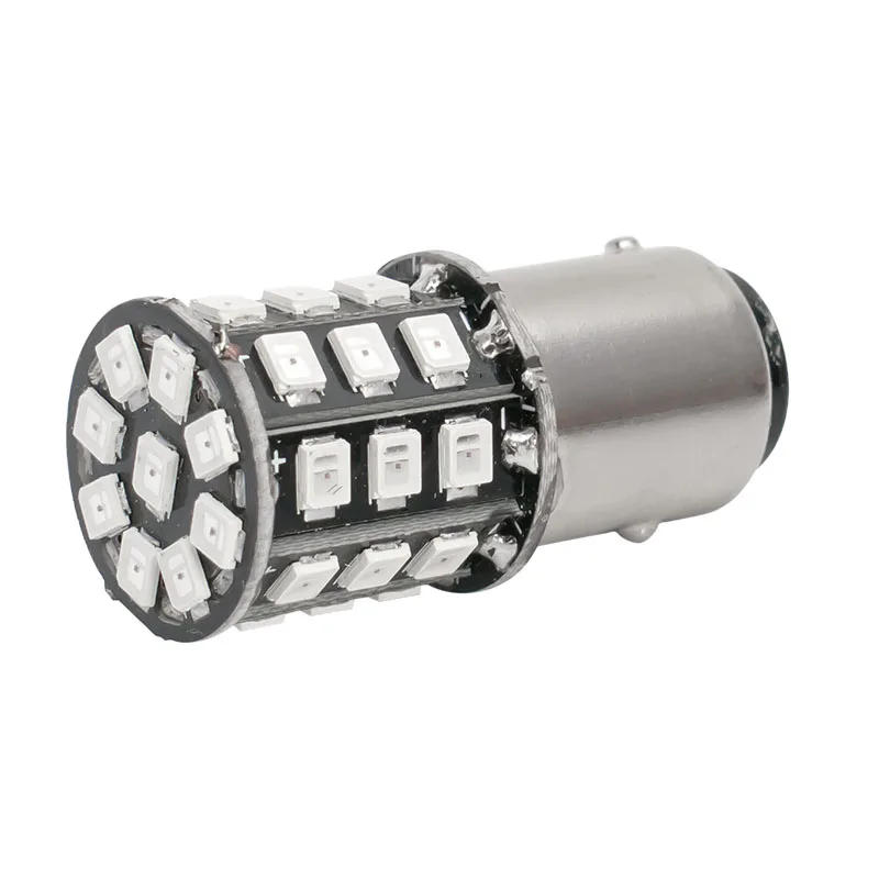 2 шт. 1157 BAY15D P21/5 Вт 33 SMD 2835 Светодиодный красный, Белый автомобиля задние светодиодные лампы 21/5 Вт тормозной светильник s Авто Противотуманные огни дневного светильник 12V 2X