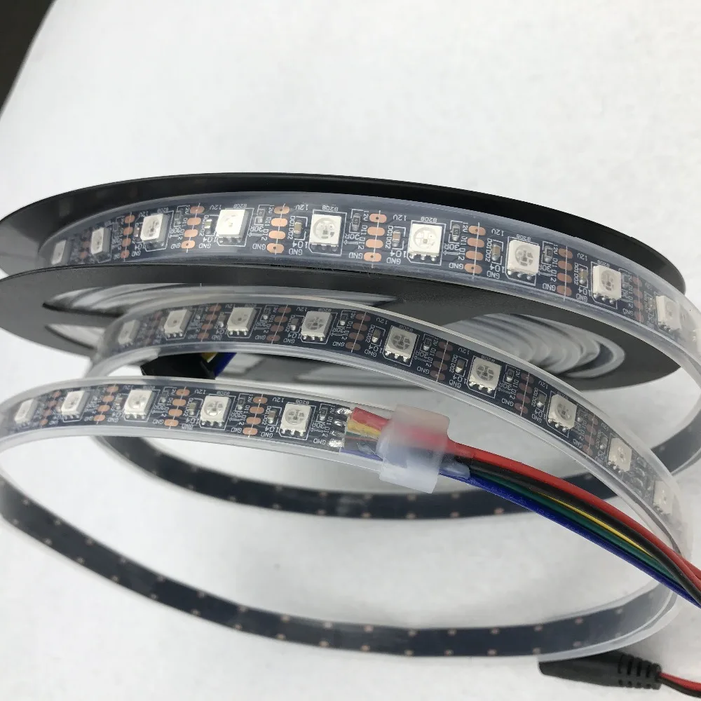GS8208 (аналогично WS2811 WS2813) DC12V Адресуемая полноцветная RGB 5050 Светодиодная лента 60