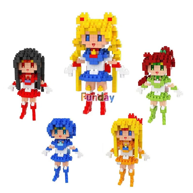 Маленький Sailor Moon Brick Jupiter Mercury Mars Diamond DIY figures BOYU Girl строительные игрушки|sailor jupiter|sailor