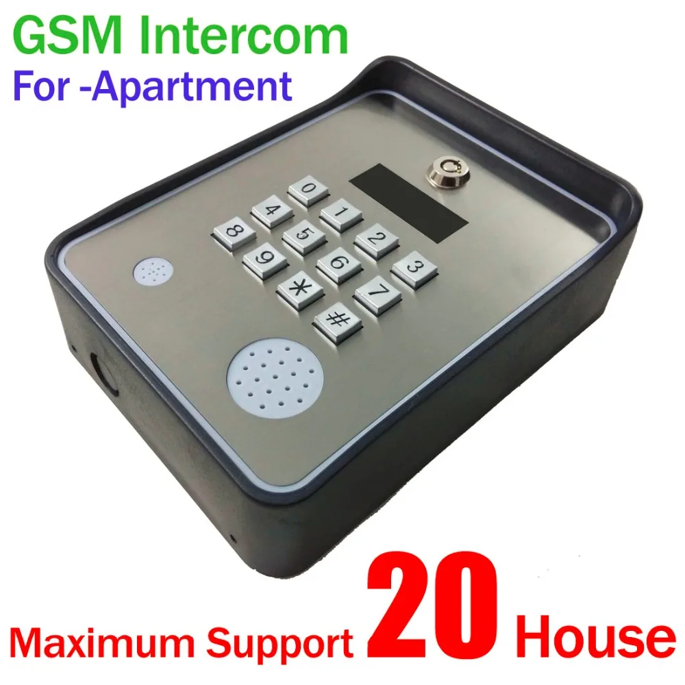 

GSM intercom for emergency help gate opener access controller and service help calling dc12v power input