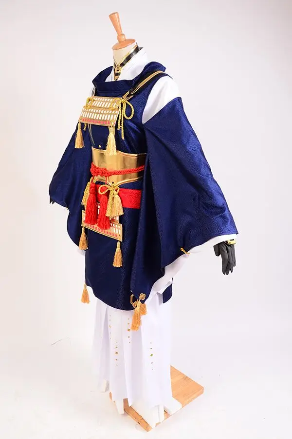 Touken Ranbu Online маскарадный костюм Mikazuki Munechika синий полный комплект самурая Uwowo