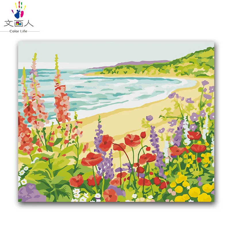 Набор для рисования маслом Морской пейзаж цифровой набор сделай сам обучения