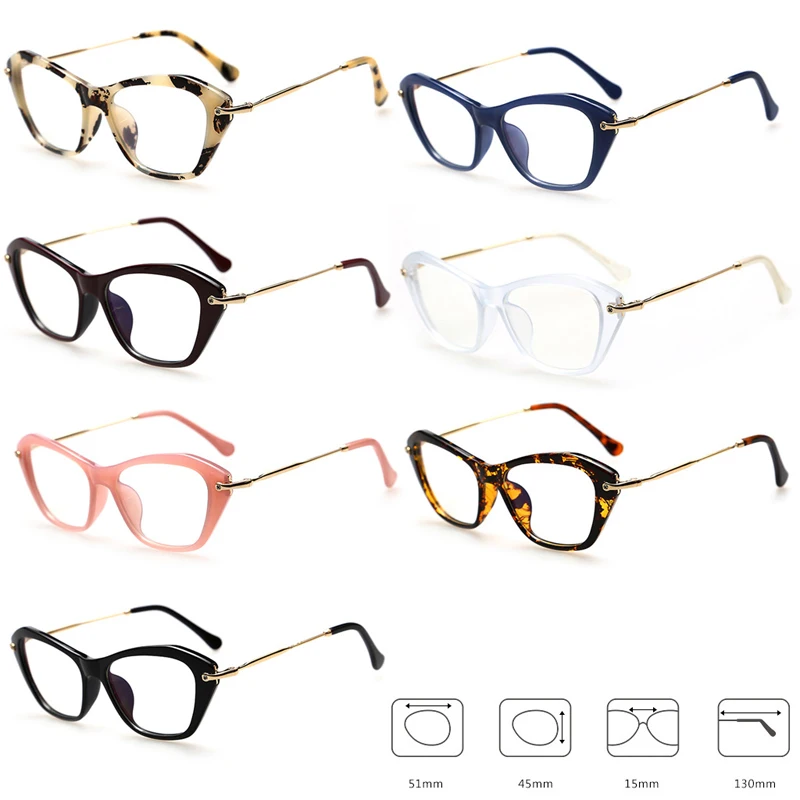 Модные женские ретро сексуальные оправы для очков кошачьи глаза прозрачные