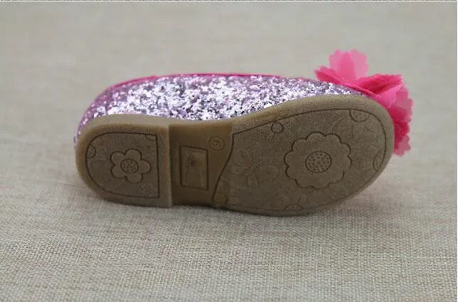 

2018 Autumn Fashion Baby Shoes For Girls Shoes Princess Solid Shinning Appliqes Flower Kids Shoes Children Baby Girl Clothes
