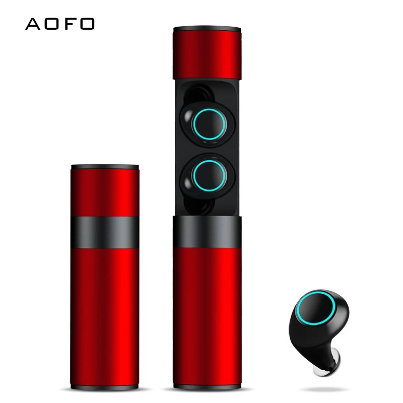 AOFO 2018 Новое поступление наушники вкладыши TWS с синий зуб J1 In Ear Беспроводной