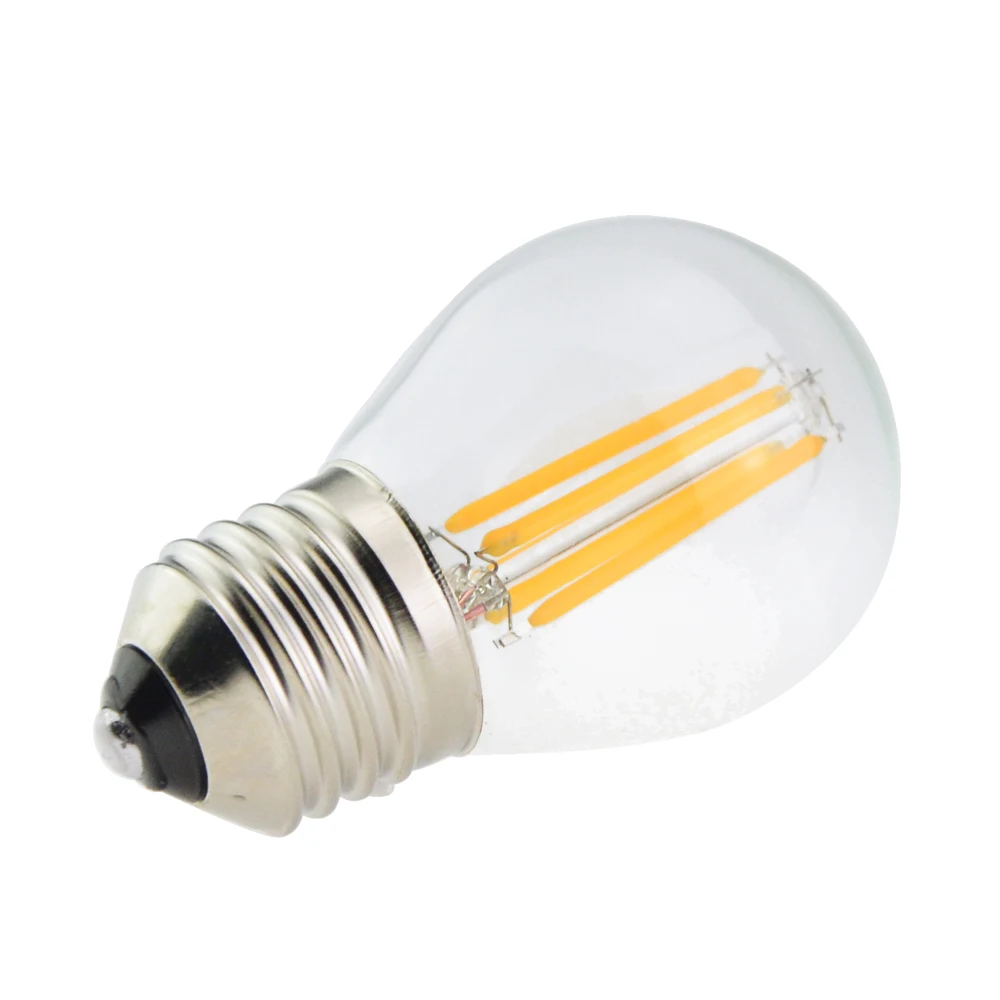 Светодиодная лампа E27 LED G45 AC 220v 240v E14 винтажная накаливания теплого белого света 12w