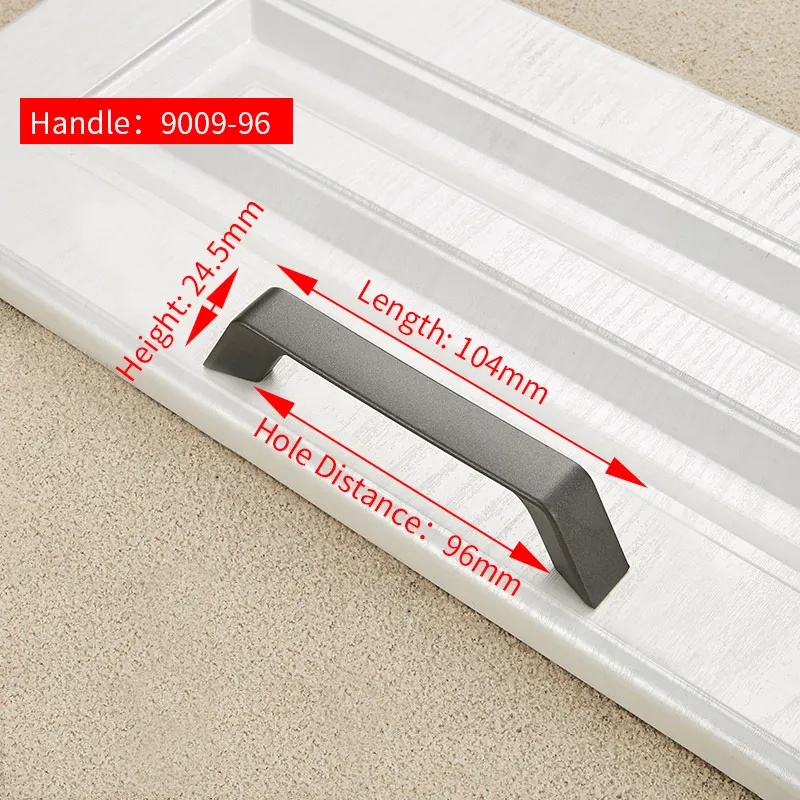 9009-96P NAIERDI твердого сплава цинка серые ручки шкафа для мебельные ручки для ящиков Шкаф Тянет декорации Декор для дома оборудование - Цвет: 9009-96P