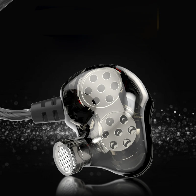 FDBRO HIFI наушники с двумя драйверами DJ музыкальный монитор Спортивная гарнитура