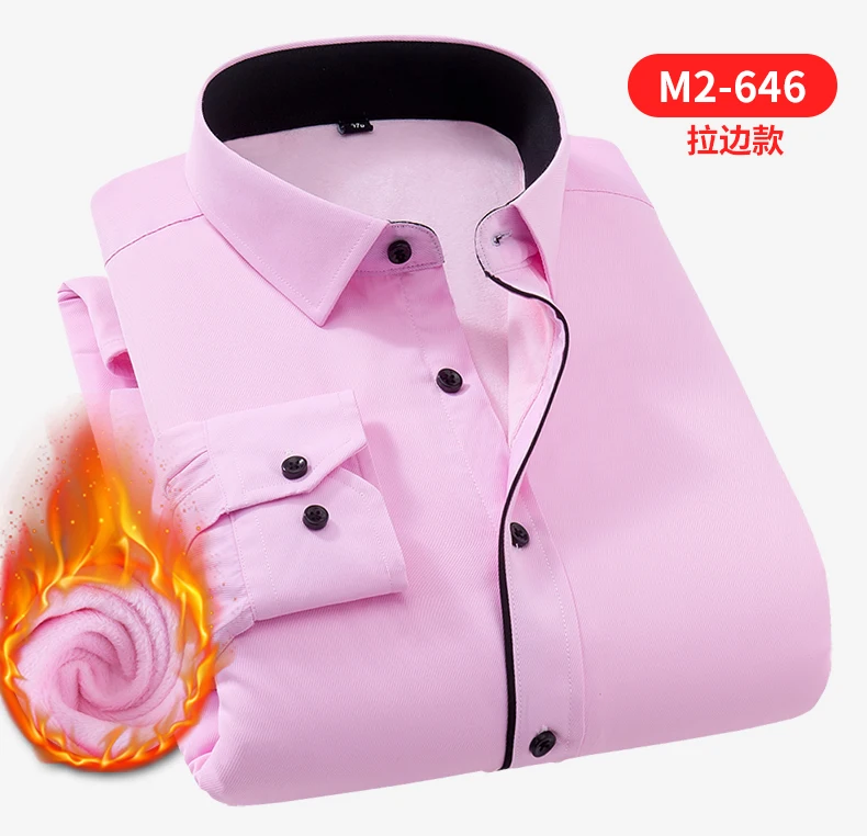 Зимняя мужская рубашка теплый 5XL 6XL 7XL 8XL пушистым Повседневное Рубашка свободного кроя однотонные полосы Мужская рубашка с длинным рукавом с длинными рукавами