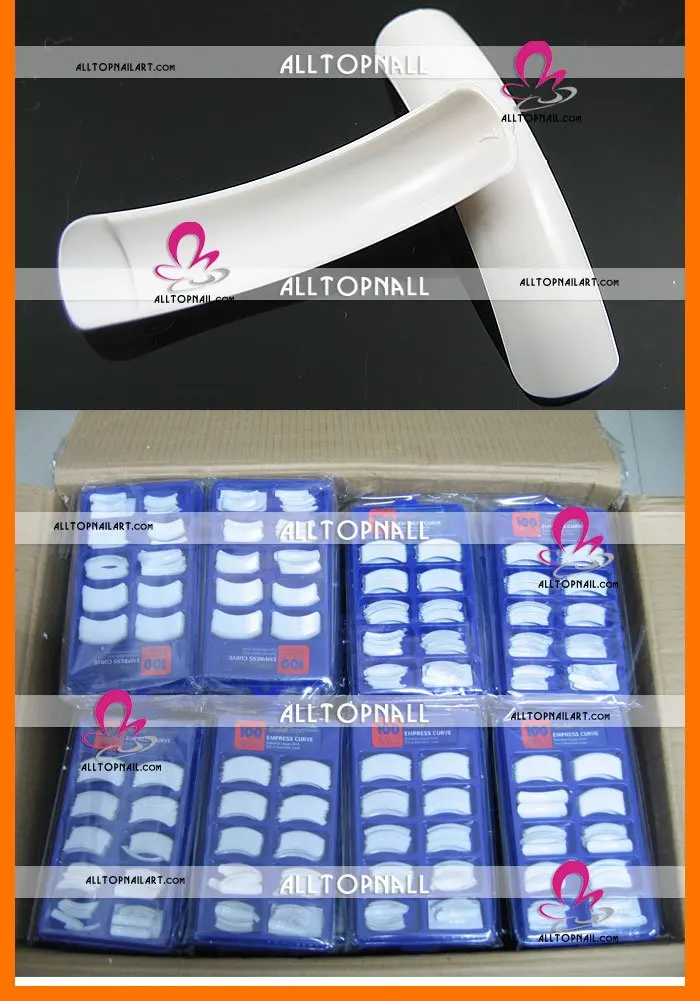 100 шт полное покрытие накладные ногти белый французский акриловый дизайн ногтей