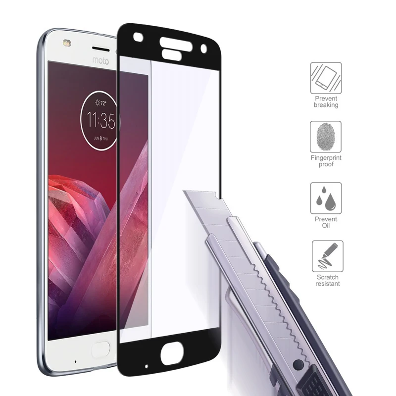 2 шт. Защитное стекло для Motorola Moto Z play Z2 z3 play|Защитные стёкла и плёнки телефонов| |