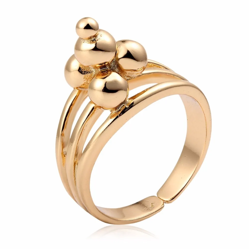 Кольцо пагода с пятью круглыми шариками для женщин и мужчин повседневное
