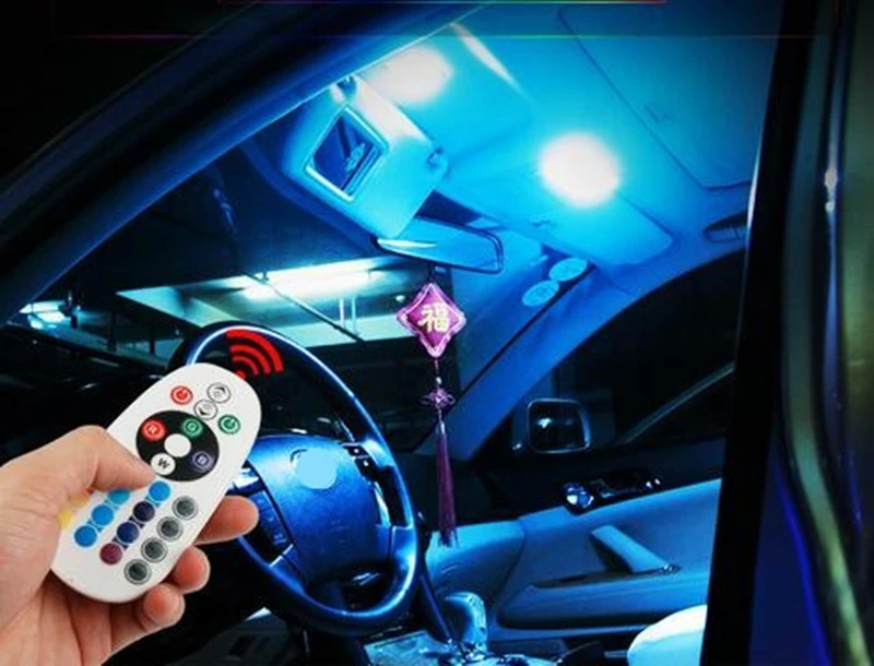 2x пульт дистанционного управления T10 5050 12 светодисветодиодный RGB автомобильная