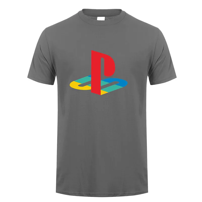 Playstation футболка мужские топы Игра Новая мода короткий рукав футболки мужские футболки - Цвет: Charcoal