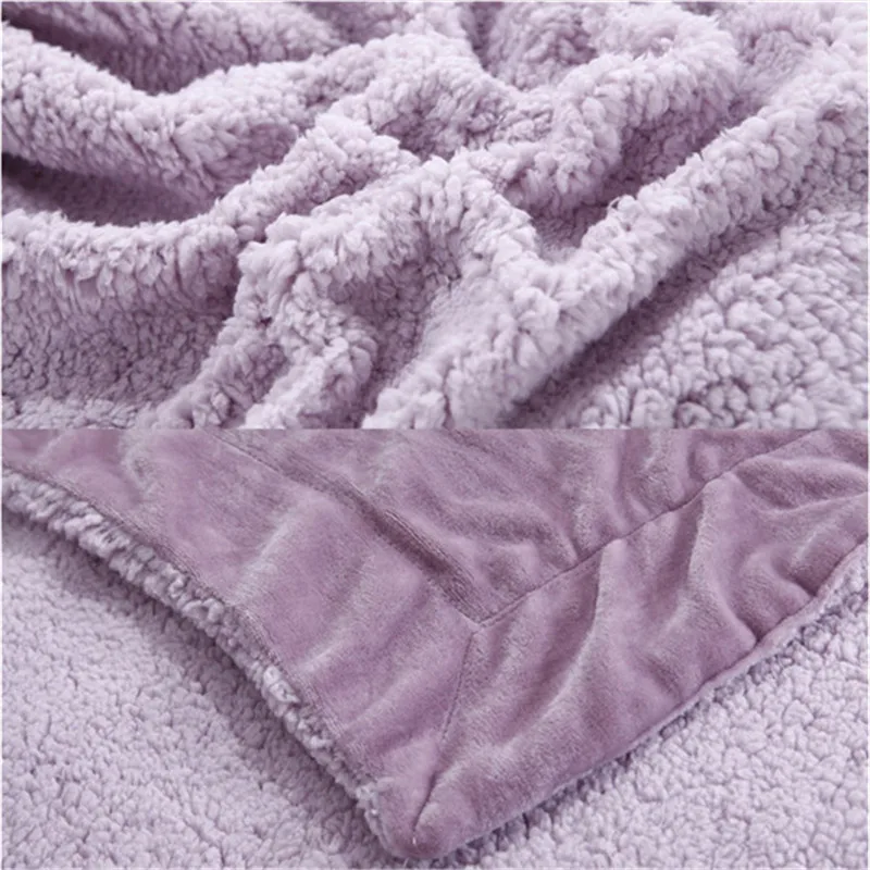 Новинка, одноцветные мягкие зимние одеяла, полиэфирное волокно, пледы, 150x200 см/200x230 см, двустороннее постельное белье