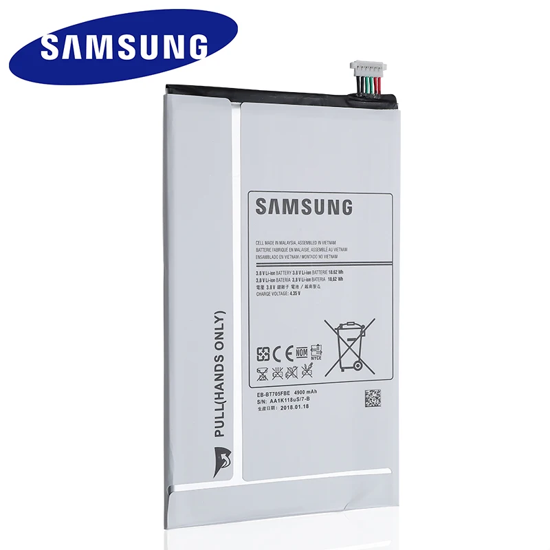 Сменный аккумулятор для планшета SAMSUNG оригинальный Samsung Galaxy Tab S 8 4 T700 T705 4900 мАч +