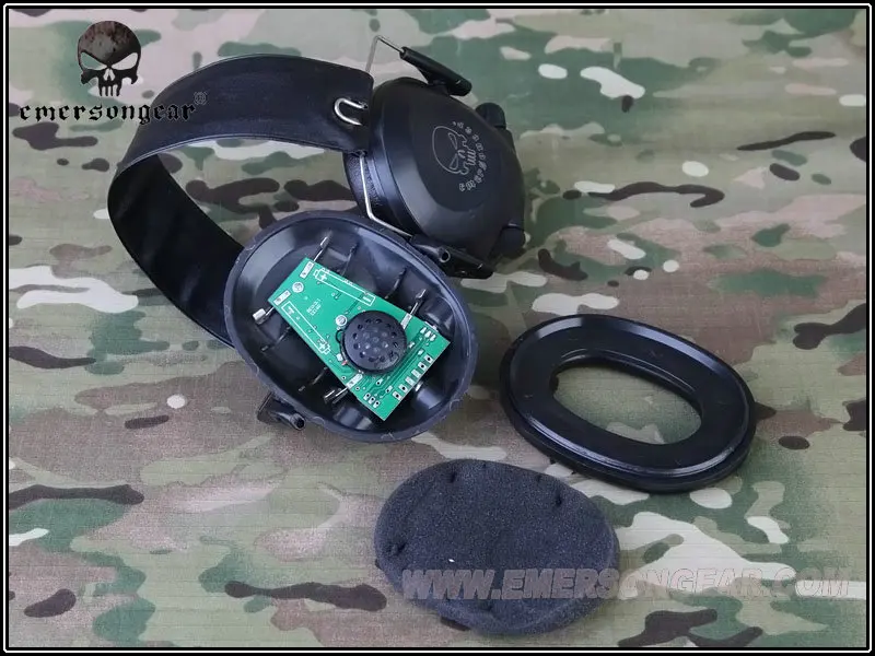 Охота стрельба, битва шум Portective Тактический EMERSON Peltor TAC-6-S электронная гарнитура EM8934 черный