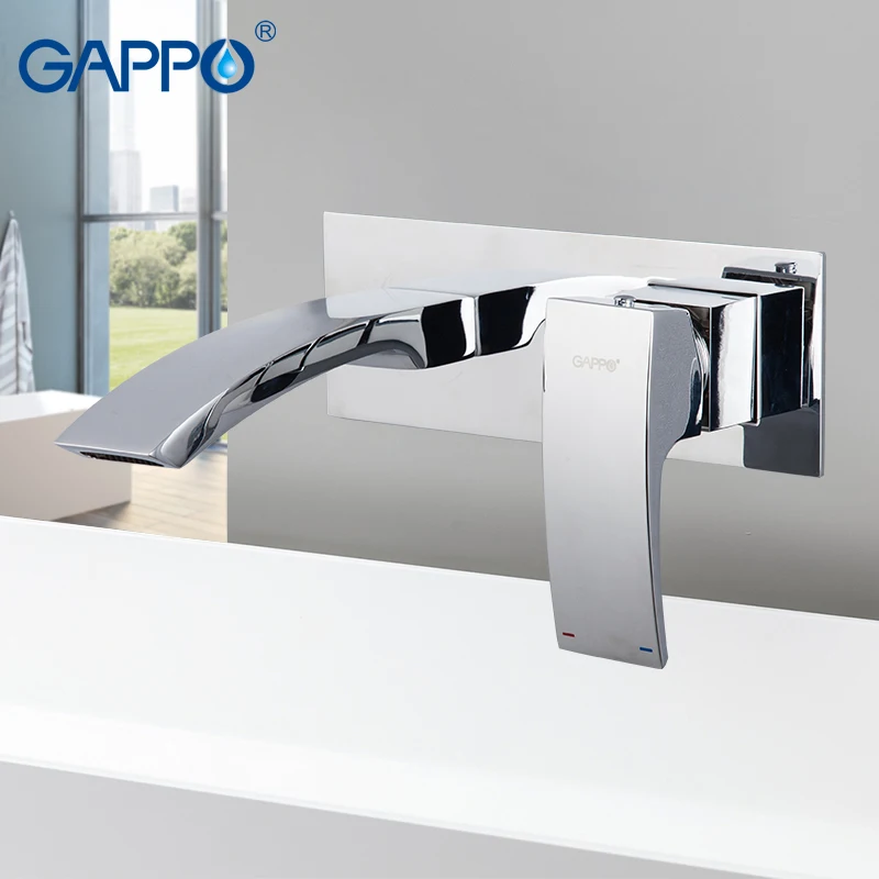 Смеситель для раковины Gappo настенный кран Водопад ванной комнаты крепление на
