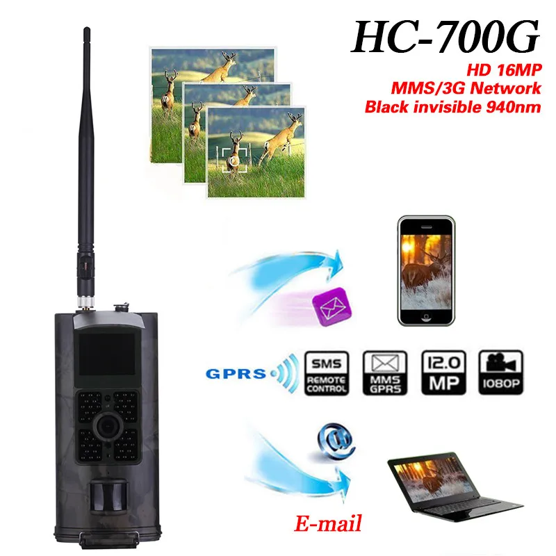 3G gsm Ночное видение инфракрасный Охота Камера Cam GPRS MMS SMS 120 градусов Trail дикий дикой