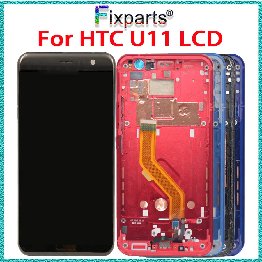 

For 5.5" HTC U11 LCD Display Touch Screen Digitizer Assembly For HTC U11 LCD With Frame U-3w U-3u Replacement Parts+Free Tools