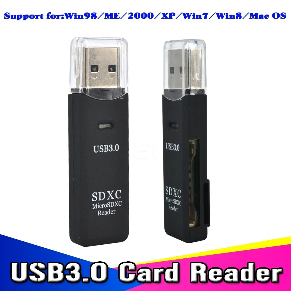 1 шт. антисейсмический USB 3 0 Micro SDXC SD TF кардридер адаптер SD/MicroSD/TF Transflash карта USB3.0