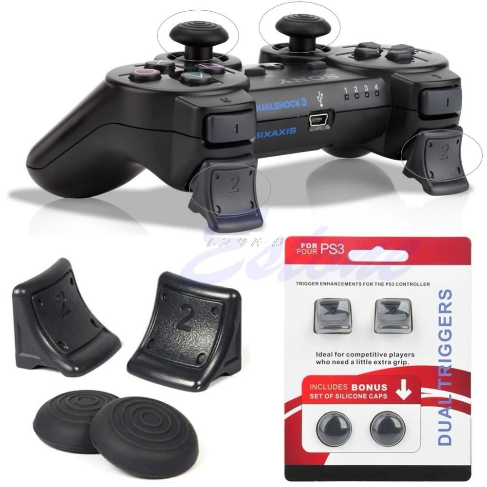 Для контроллера PS3 двойные триггеры бонусные силиконовые колпачки с зажимом для