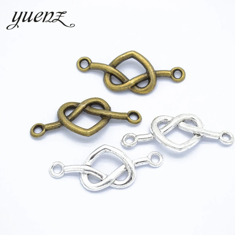 

YuenZ 15pcs Antique Silver color Heart Charms Pendant Fit Diy bracelet necklace Jewelry Making 33*13mm A79