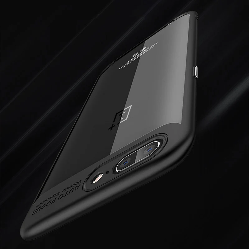 oneplus 5 case one plus cover original transparent back silicone soft edge capas MOFi full protect |