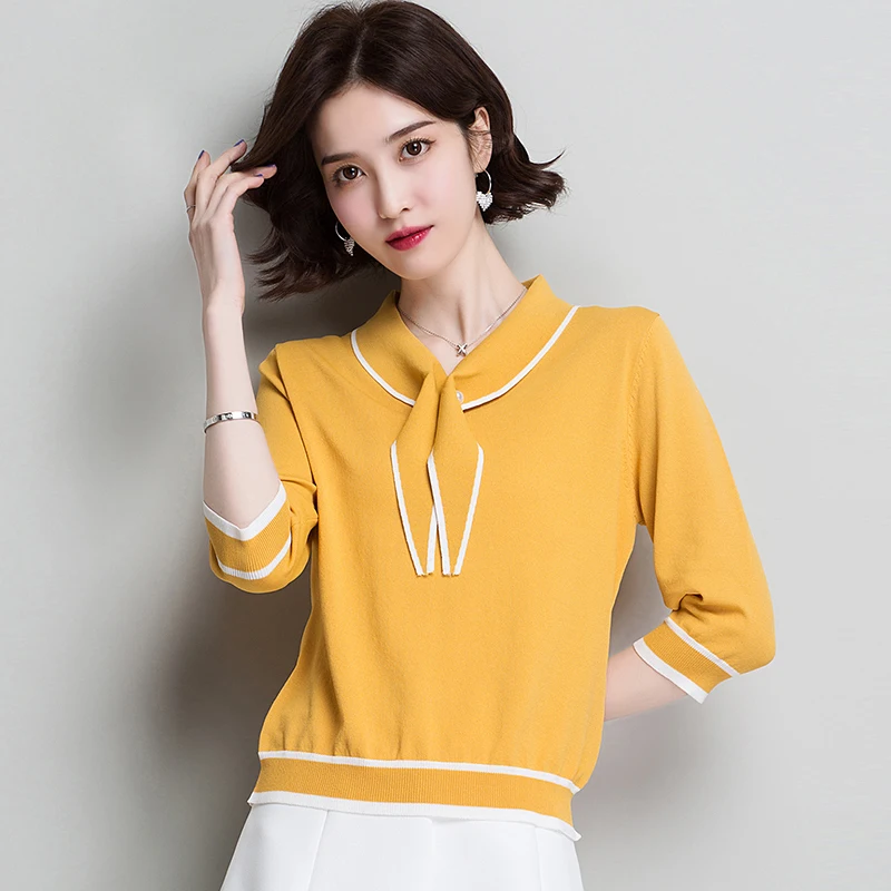 2XL брендовая футболка Топы 2019 весенне-Летняя женская новая модная полосатая с