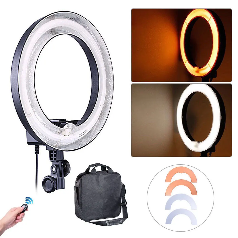 Дива с регулируемой яркостью 400 Вт 34 см Настольный кольцевой светильник зеркалом