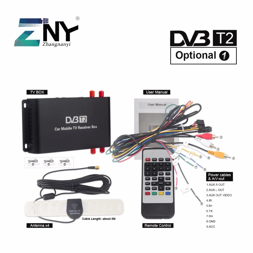H.265 автомобиля DVB T2 Авто Цифровой ТВ коробка для Германия Италия Чехия Словакия