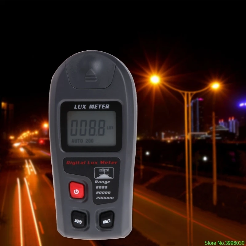Цифровой Люксметр 0,1~ 200000Lux датчик света большой ЖК-дисплей фотометр