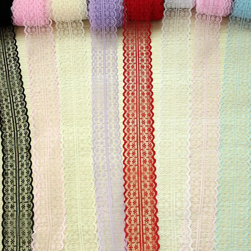 Мульти Цвет 5 ярдов/лот Ширина 45 мм с кружевными лентами DIY вышитая сетчатая