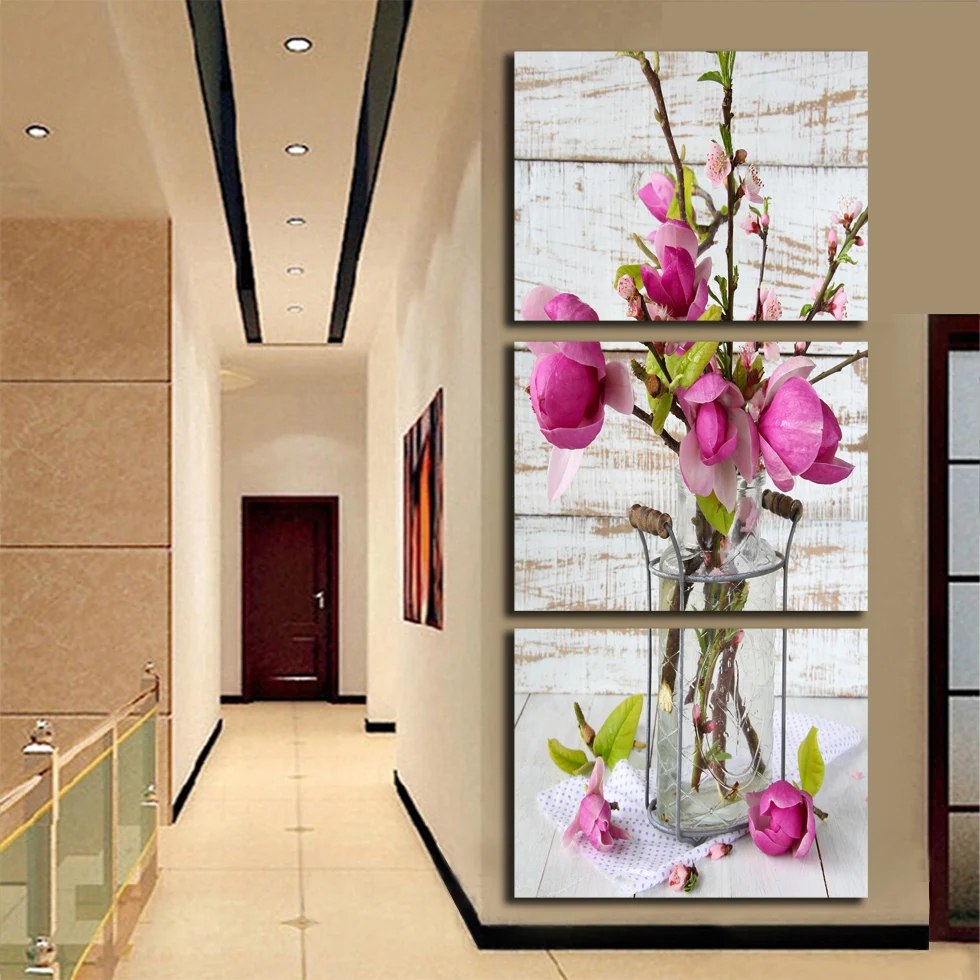 SPA картина с цветами на холсте 3 картины домашнее украшение Настенная FA265|canvas