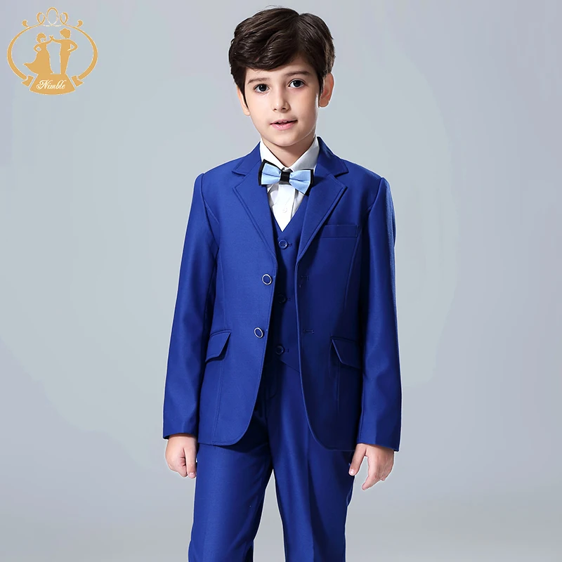 

blue new arrival three piece boys tuexdeo boys suit for flower boy wedding