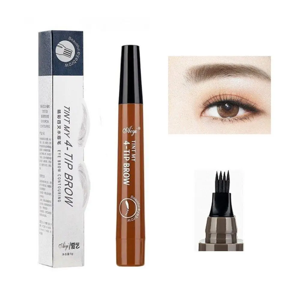 As the picture Microblading карандаш для бровей водонепроницаемый вилка кончик бровей Карандаш для татуировки длительный Профессиональный тонкий эскиз жидкий карандаш для бровей - Цвет: As the picture