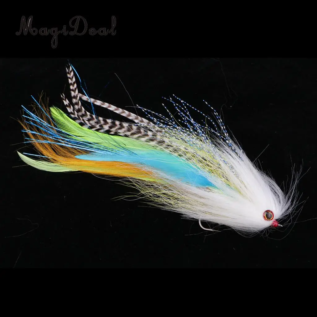 Форель Steelhead лосось Щука Стример Летать для нахлыстом мух, 4 модели - Цвет: Model 2