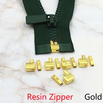 for resin zip Meetee 10 шт. 3#5# нейлоновая Смола молния один открытый Слайдер Молния Разъем ремонт аксессуар вставка коробка контактный фиксатор Замена Комплект - Цвет: for resin zip