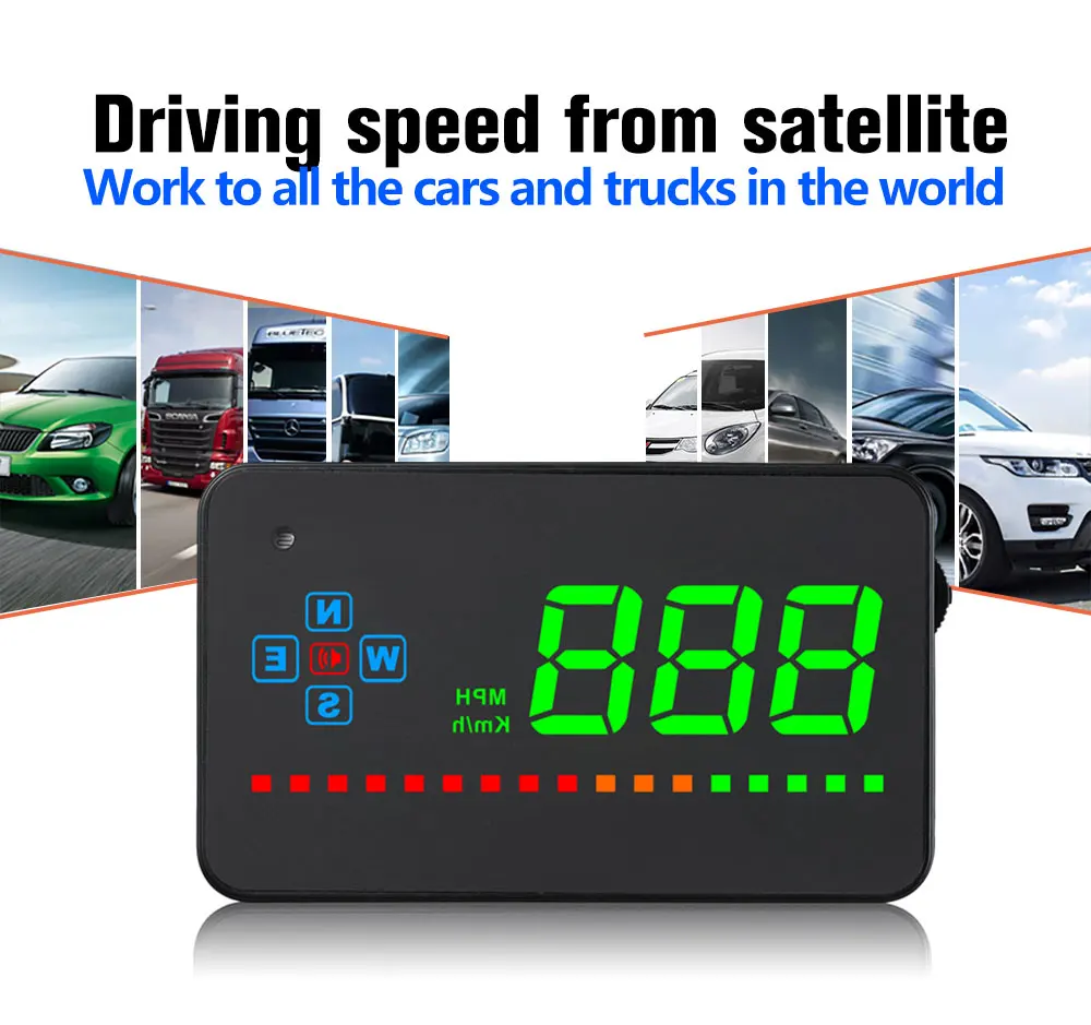 Цифровой gps скоростной метр A2 дисплей Авто HUD лобовое стекло проектор Электроника