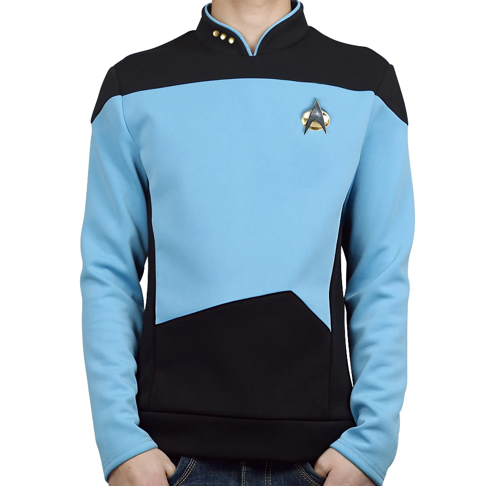 Star TNG новое поколение путь красная желтая синяя рубашка Униформа косплей костюм