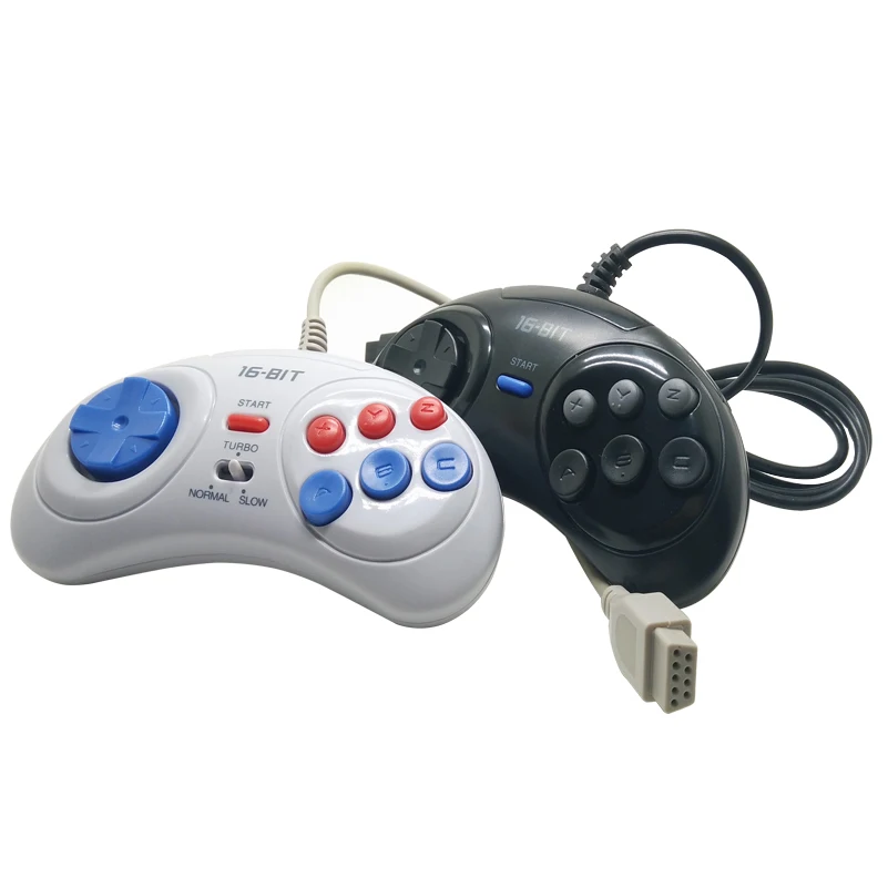Для SEGA Genesis 9pin Plug игровой контроллер для 16 бит ручки 6 кнопок геймпад sega dreamcast MD