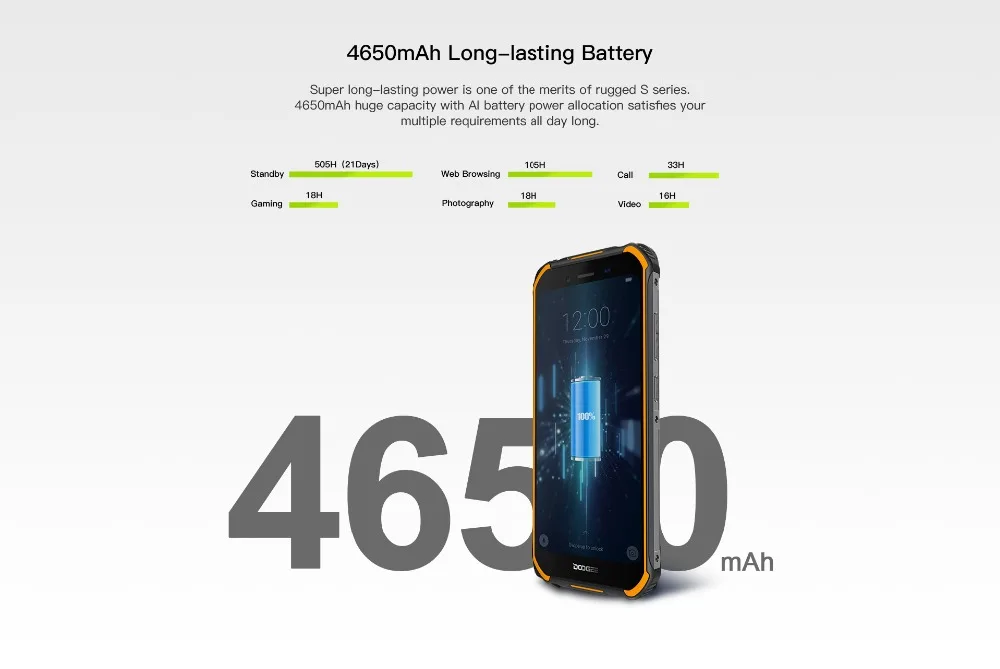 DOOGEE S40 смартфон с 5 дюймовым дисплеем ОЗУ 3 ГБ ПЗУ 32 4650 мАч 8 Мп Android 9 0|Смартфоны| |