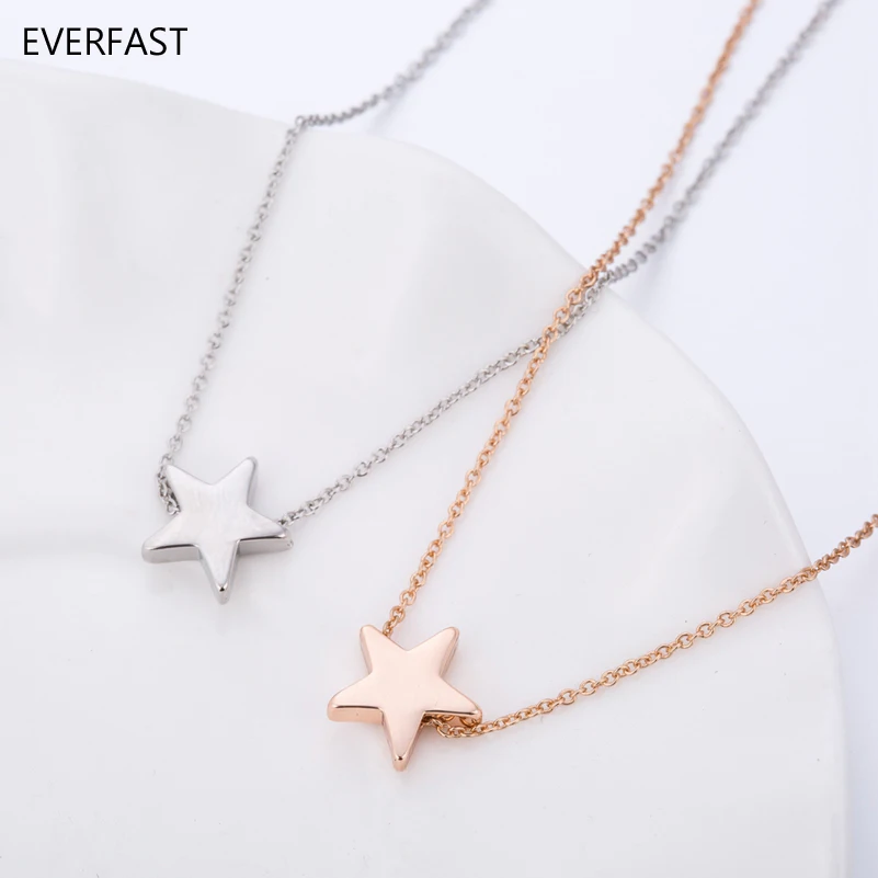 Everfast 1 шт. Мини звезды кулон Цепочки и ожерелья очарование золота розовое золото